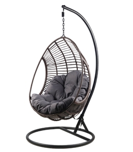 Silla colgante de ratán PE, silla de huevo individual KD para parque al aire libre, sala de estar, exterior, Hotel, patio, uso en el salón - Product Image 3