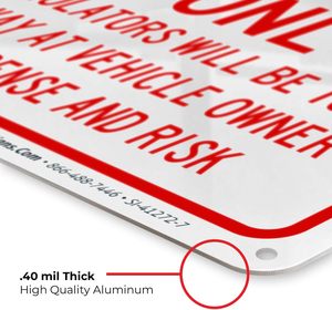 Panneaux de stationnement réservés aux résidents à haute visibilité, marqueurs de régulation du stationnement pour appartements, communautés résidentielles - Product Image 5