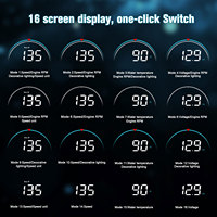 2025 superventas U1 HUD fábrica Universal medidor Digital velocidad temperatura del agua OBD2 pantallas de cabezal de parabrisas para todos los coches