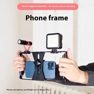 Cage de stabilisation universelle pour smartphone avec 3 supports griffe froide et poignée stabilisatrice de téléphone portable à filetage 1/4 pouce pour iPhone Samsung Xiaomi - Product Image 5