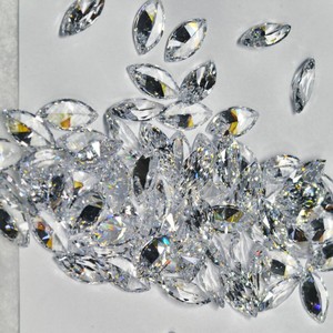 Marquise Cut Cubic Zirconia Gemstone White Synthetic Lab Created For Jewelry Making - Product Image 3