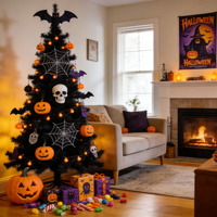 Großhandel Premium Künstlicher Weihnachtsbaum Realistisch Dicht Vollständig PE-Behaust Feuerfest Zusammenklappbarer Metallständer für Innenräume