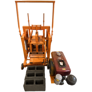 2-45 Bricklaying <b>Machine</b> for <b>Making</b> 250-150-200 (LWH) mm Solid BricksSmall Mobile DieselConcrete Brick Press <b>Machine</b> - Product Image 1