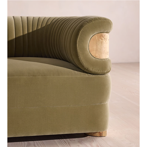 Tapicería meticulosamente hecha a mano Burl Design Hotel interior hecho a mano descansado sillón de sala de estar - Product Image 5
