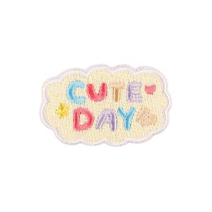 Cartoon Rabbit English Letters Embroidered Badge Computer Embroidery Self-Adhesive Fabric Sticker Clothing Accessory - Product Image 1