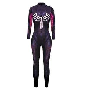 2024 nouveau Halloween adulte femmes fête Anime Cosplay Costume lait soie tissu <span class=keywords><strong>Sexy</strong></span> combinaison body araignée <span class=keywords><strong>homme</strong></span> femmes Costume - Product Image 1