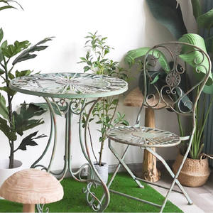 Set <span class=keywords><strong>Tavolo</strong></span> e Sedie in Acciaio Inossidabile Stile Francese per Cortile, <span class=keywords><strong>Giardino</strong></span>, Balcone - Design Moderno ed Ecologico - Product Image 5