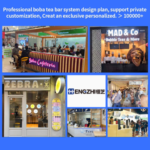 HENGZHI Solución Integral para Tiendas de Té de Burbujas, Equipos para Tiendas de Té con Leche, Suministros para Té Boba con Diseño de Tienda - Product Image 4