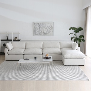 Sofá modular de 5 plazas <span class=keywords><strong>esquina</strong></span> en forma de L gris blanco azul marino hecho a medida fábrica productor - Product Image 1
