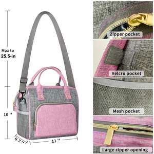 Échantillon gratuit conception personnalisée rose <span class=keywords><strong>sac</strong></span> <span class=keywords><strong>isotherme</strong></span> gardant froid ou chaud isolation feuille d'aluminium doublure étanche préparation des <span class=keywords><strong>repas</strong></span> - Product Image 2