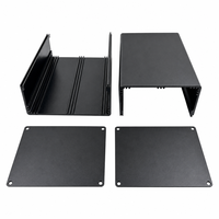 Contenitore in Alluminio Estruso 120x103x130mm, Scatola di Controllo con Pannello Frontale Avvitabile, Grado di Protezione IP54, Colore Argento