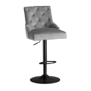 <span class=keywords><strong>Chaise</strong></span> <span class=keywords><strong>de</strong></span> <span class=keywords><strong>bar</strong></span> haute <span class=keywords><strong>de</strong></span> luxe moderne en tissu <span class=keywords><strong>de</strong></span> velours noir avec pieds en métal pour meubles <span class=keywords><strong>de</strong></span> <span class=keywords><strong>bar</strong></span> à manger et à la maison - Product Image 1
