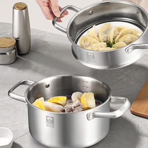 Ensemble de woks en acier inoxydable 316L Bach, pot nid d'abeille, trois pièces, durable pour la cuisine à domicile - Product Image 3