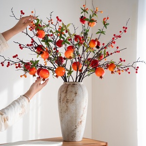 <span class=keywords><strong>Ramas</strong></span> <span class=keywords><strong>de</strong></span> Árbol <span class=keywords><strong>de</strong></span> Granada <span class=keywords><strong>con</strong></span> Flores Artificiales, Adornos <span class=keywords><strong>de</strong></span> Frutas Artificiales, Decoraciones <span class=keywords><strong>de</strong></span> <span class=keywords><strong>Mesa</strong></span> para Interiores/Exteriores, para Sala <span class=keywords><strong>de</strong></span> Estar - Product Image 4