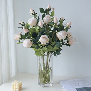 Bouquet de roses en soie Timo, fleurs artificielles pour la décoration de la maison, centre de table de mariage, décoration de table - Product Image 3