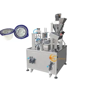 Machine de remplissage et de scellage de sauce liquide à <span class=keywords><strong>base</strong></span> de sauce à trempage de mayonnaise de type rotatif entièrement automatique - Product Image 1