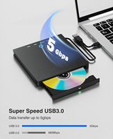 USB3.0/TYPE-C 7-in-1 Multi-function External DVD Drive Dvd-rw Burner CD Reader Optical Drive for CD/DVD Recorder SD/TF Card