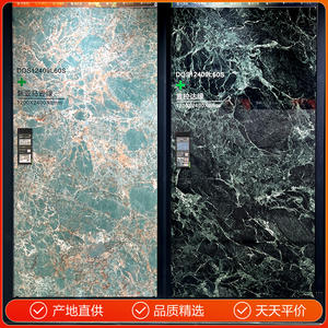 Losa de Piedra Sinterizada <span class=keywords><strong>Armani</strong></span> Gold YB-004, 1200x2400x9mm, Mármol Gris de Alto Brillo con Vetas Doradas para Encimeras de Cocina - Product Image 2