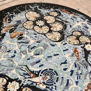 Pavimento della Lobby piastrelle di lusso in marmo mosaico medaglione murale - Product Image 3