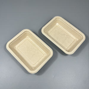 Personalizado Rectángulo Biodegradable Desechable Caña <span class=keywords><strong>de</strong></span> Azúcar Bagazo Alimentos Almuerzo Embalaje <span class=keywords><strong>Para</strong></span> Alimentos Caja <span class=keywords><strong>de</strong></span> Pulpa <span class=keywords><strong>de</strong></span> Papel - Product Image 1