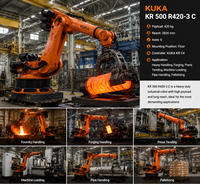 Robot industriel KUKA KR500 L420-3 C à 6 axes, charge utile de 500 kg, portée de 2673 mm pour la manutention et la palettisation