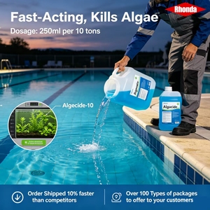 RHONDA Algaecide Liquide à Action Rapide - 10 : Prévient et Élimine les Algues Bleues et Vertes pour la Purification <span class=keywords><strong>de</strong></span> l'Eau des Piscines - Product Image 2