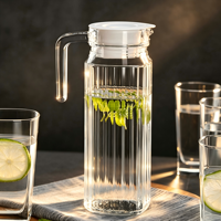 Carafe en verre grande capacité pour eau froide, théière en verre, pot à bec de canard pour eau bouillie froide, carafe à eau froide, pot à jus et bière