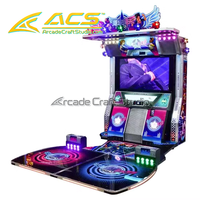 Machine de jeu d'arcade ACS Dance Battle, construction métallique, support japonais, plateforme interactive de rythme, usage commercial intérieur