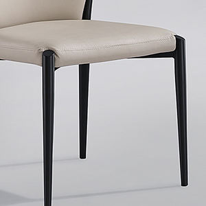 Ensemble de meubles de salon confortables en cuir synthétique chaises chaise de salle à manger rembourrée minimaliste au design moderne - Product Image 3