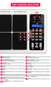 HXM HDP-2 weiße Farbe enthalten Metallst änder 8 Pads Profession elle Octapad Percussion Instrumente - Product Image 3