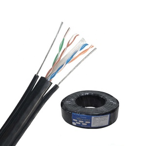 Câble aérien extérieur avec messager en acier et câble d'alimentation FTP Cat5e pour applications réseau - Product Image 2