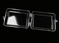 Mini boîte à clipser transparente en plastique 54*42*10mm, conteneur à clipser en PS pour petits accessoires et emballage de quincaillerie