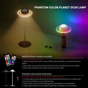 Lampada da tavolo LED pianeta modalità <span class=keywords><strong>musica</strong></span> RGB luce notturna ricaricabile per la lettura di scrittura arredamento illuminazione interna - Product Image 2