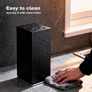 Bloc à couteaux magnétique rotatif à 360° en bois de caoutchouc naturel écologique pour cuisine domestique, base métallique multifonctionnelle pour couteaux - Product Image 5