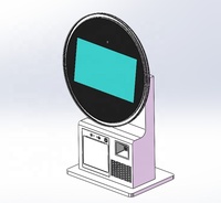 Kiosco con Pantalla Táctil Circular de 11.6 Pulgadas, Cámara HD, Luz LED, Escáner Personalizable OEM, Impresora, Altavoz, Wi-Fi 6, Windows 10/11, Intel I5 K116