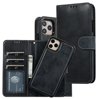 Étui portefeuille en cuir pour Samsung Galaxy S25 Ultra S24 Plus S25 FE S22 A16 et iPhone 17 Pro Max – Housse magnétique à rabat