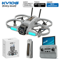 Mini-drone aérien KY106 avec écran, télécommande, positionnement par flux optique, quadricoptère en plastique, caméra HD et évitement d'obstacles pour enfants