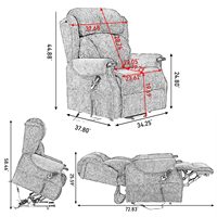 Fauteuil de massage pneumatique inclinable avec télécommande, double moteur OKIN, fonction chauffante et design écologique pour personnes âgées – Vente directe usine