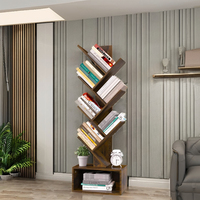 Mini estantería de madera sencilla y creativa, soporte extensible moderno para libros, estantes de pie para el hogar, oficina, sala de estar, cocina, comedor