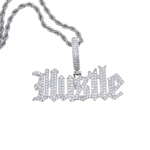 Collar con Colgante Hustle, Listo para Dropshipping, con Circonitas, Joyería para Hombre - Product Image 6