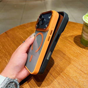 เคสโทรศัพท์ใสแบบแม่เหล็กพร้อมกรอบกล้องเรียบง่ายสำหรับ iPhone 17 16 15 14 Pro Max เลนส์สีดำ ฝาหลังใสแบบด้าน แข็งแรงทนทาน - Product Image 6