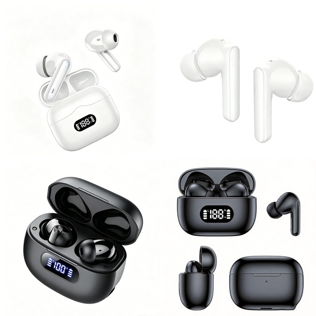 Factory Price Wireless Earbuds LED Power Display Digital Case Ergonomic In-Ear Comfortable Fit for All Smart Devices Universal