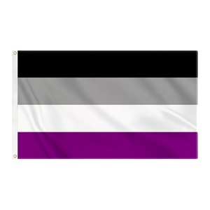 Asexuelle Flagge OEM Ace Banner 3x5ft Maßgefertigter Polyester Digitaldruck Fabrik Großhandel Personalisierte Nationalfeiertag-Events - Product Image 1