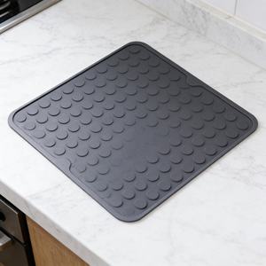 แผ่นรองจานซิลิโคนทนความร้อน อุปกรณ์ครัว แผ่นรองน้ำหยดสำหรับเคาน์เตอร์ครัว แผ่นรองจานแห้งทนทาน - Product Image 3