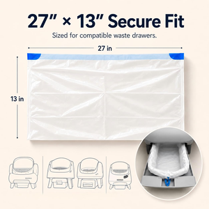Replaced Trash Bags-6 Rolls 120 Packs ELS PET <b>Cat</b> <b>Litter</b> Box Waste Bag for ELS PET Automatic Self-Cleaning <b>Cat</b> <b>Litter</b> Box - Product Image 4