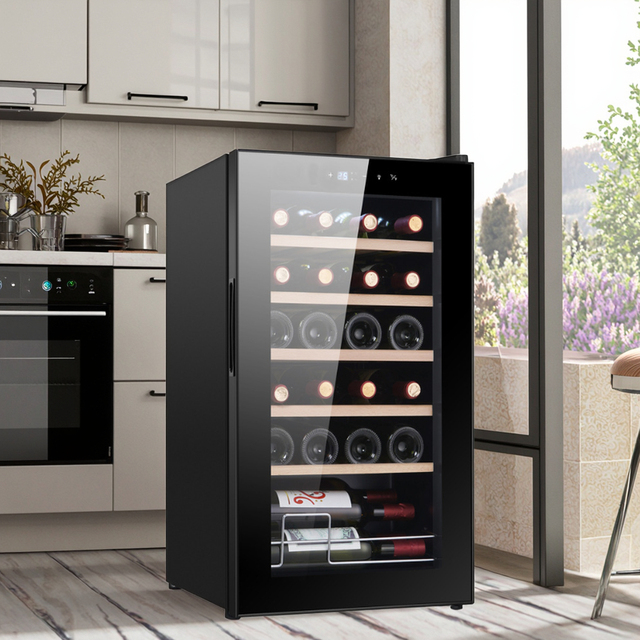 Hot Sale Commercial Hotel Restaurant Portable Compact Refrigerator Mini Wine Display Cooler Glass Door LED for Office Office Use