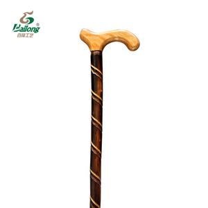 Commercio all'ingrosso 90cm verniciato in legno naturale fatto a mano canna da passeggio con punta in gomma per attività all'aperto escursioni - Product Image 2