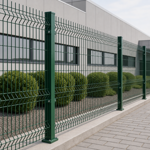 Panneaux de clôture de jardin en treillis <span class=keywords><strong>soudé</strong></span> incurvé 3D en acier revêtu de PVC écologique pour usage extérieur de villa, <span class=keywords><strong>hauteur</strong></span> <span class=keywords><strong>2m</strong></span> - Product Image 2