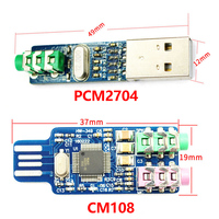 Module de carte son externe USB sans pilote pour ordinateur portable CM108 PCM2704