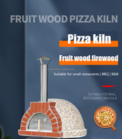 Four à pizza commercial au bois et au gaz, en pierre, 500 degrés, 12 pouces, restaurant, brique, extérieur